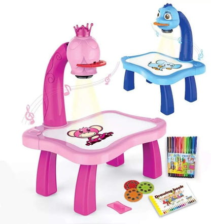 Children LED Projector Art Drawing Desk