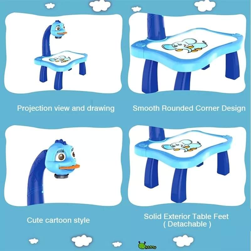 Children LED Projector Art Drawing Desk