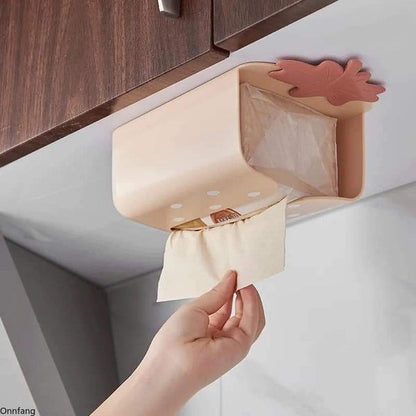 Maple leaf look wall mounted tissue holder