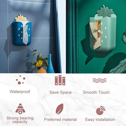 Maple leaf look wall mounted tissue holder