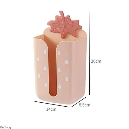 Maple leaf look wall mounted tissue holder