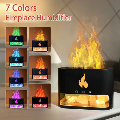 Flame Humidifier and Aroma Diffuser With RGB colors