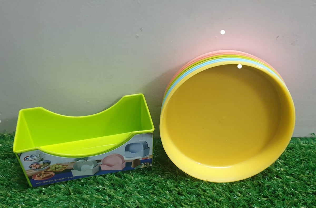 8pcs mini snacks plates with stand