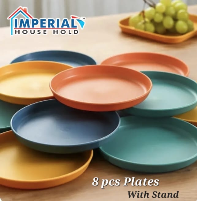 8pcs mini snacks plates with stand