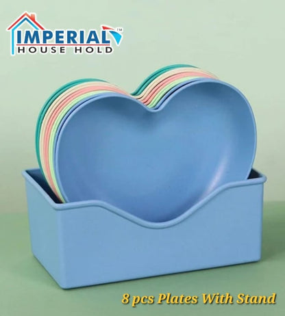 8pcs mini snacks plates with stand