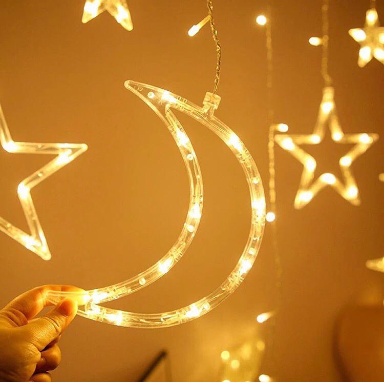 Star & Moon Curtain Lights 10ft curtain light