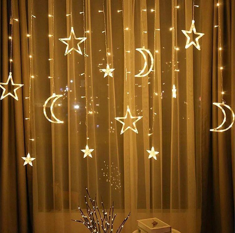 Star & Moon Curtain Lights 10ft curtain light