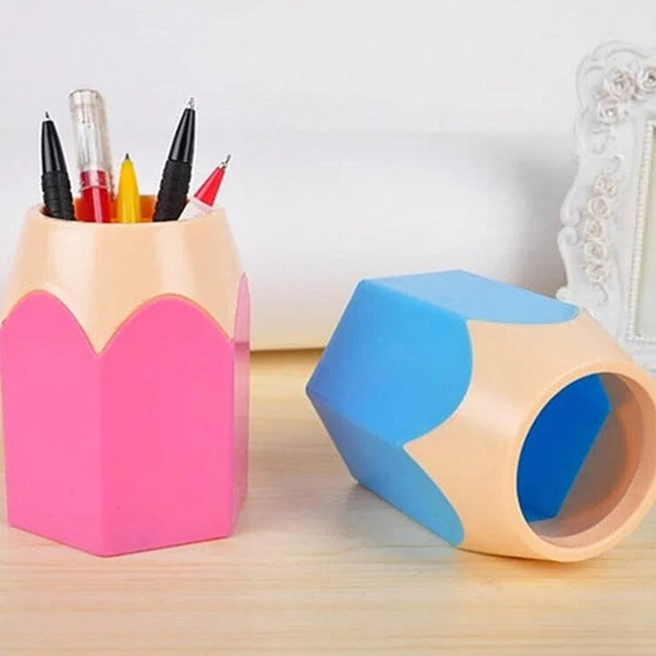 Unique pen and pencil holder