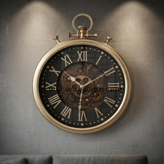 Antique Roman Movable Gearing Wall Clock – 18-Inch Premium Imported Edition