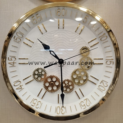Premium Imported Moving Gear Wall Clock – Elegant Minute Numbers with High-End Quartz Machine