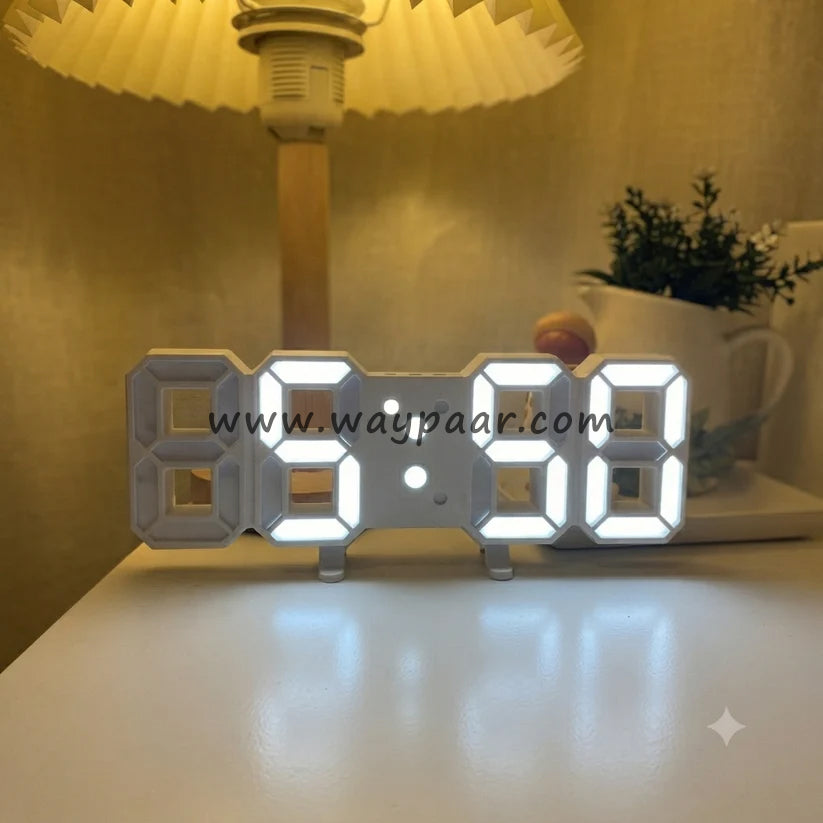 2-in-1 Digital LED Wall and Table Clock with Large Number Display