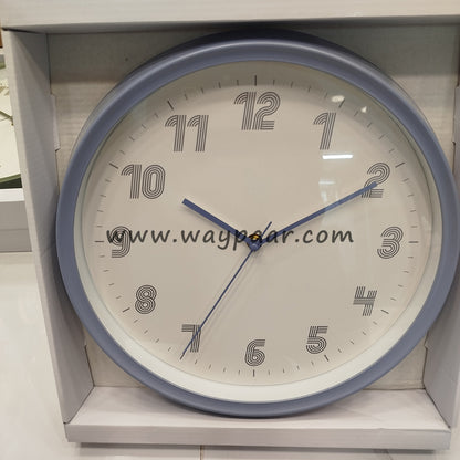 Minimalist Retro Rounded Wall Clock | Beige, Olive Green & Lavender
