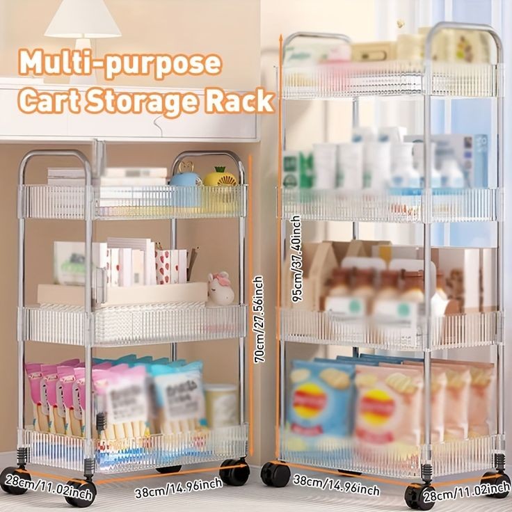 Clear acrylic smart trolley
