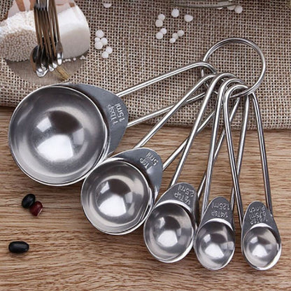 5Pcs Stainless Steel Measuring Spoon