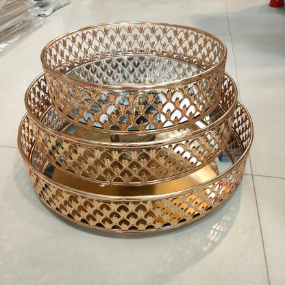 Imported Golden decoration vanity Trays