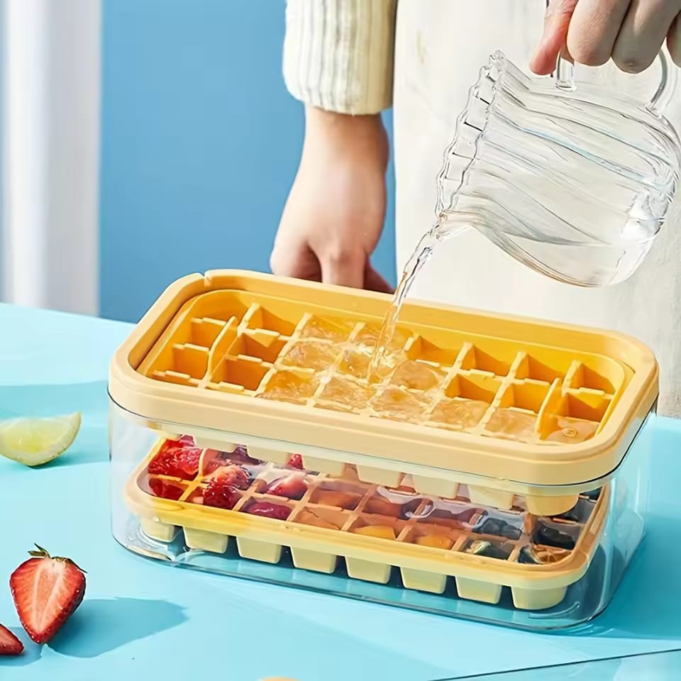 Premium Ice Cube Storage Box With Tray
