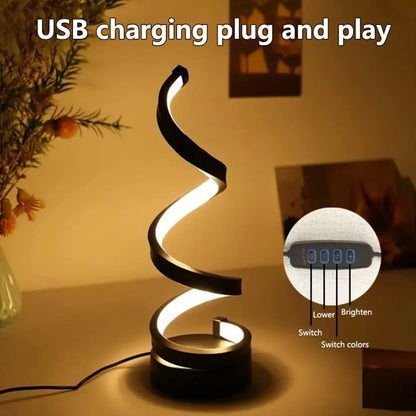 Spiral LED Table Lamp