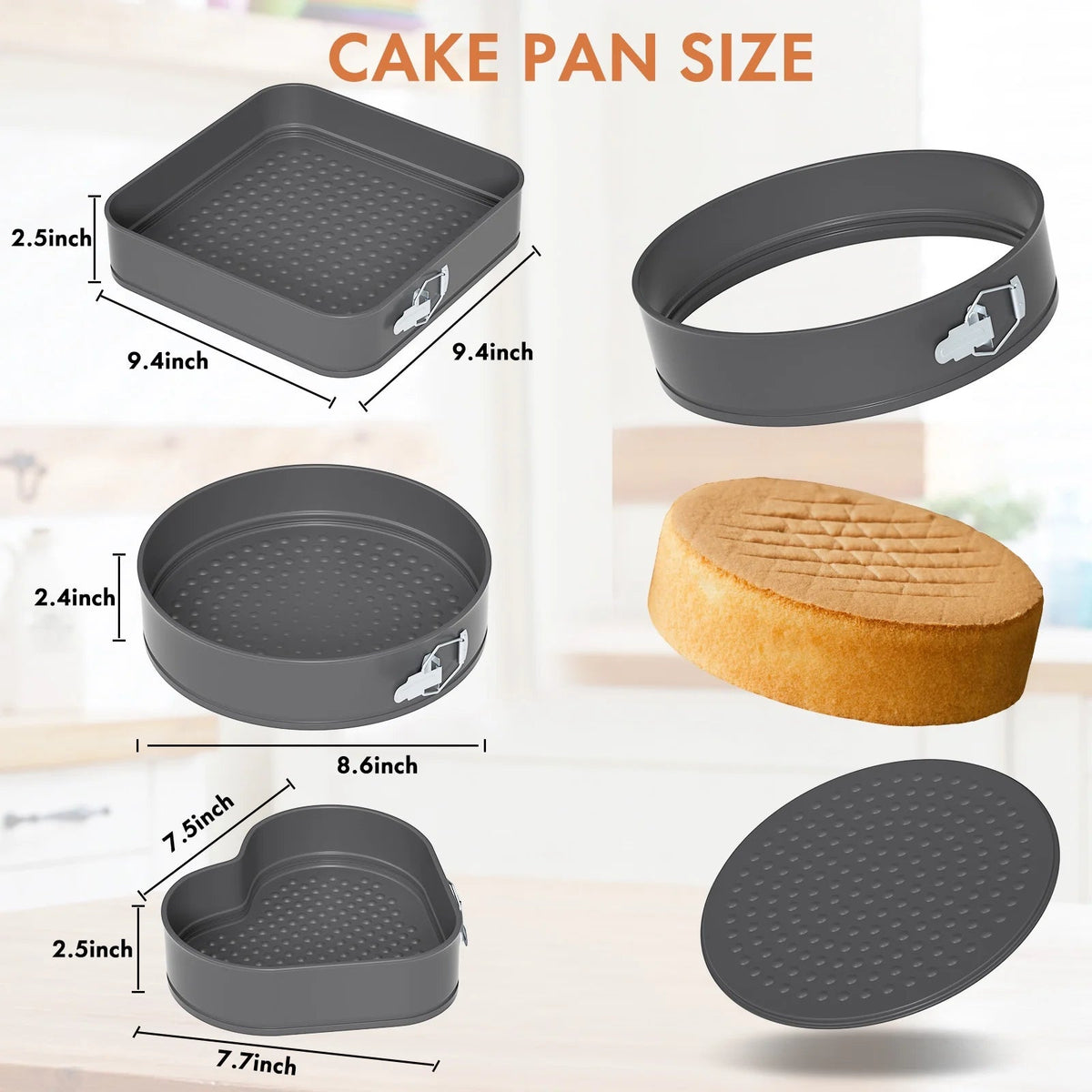 Nonstick Cheese Cake Pan Cake Mold 3pcs Set