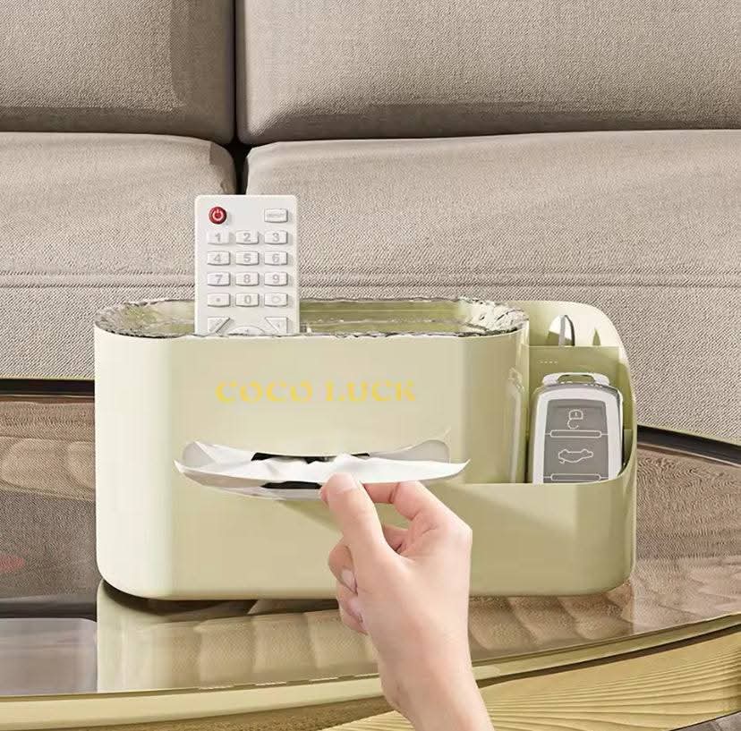 Cosmetic Organizer With Tissue Box