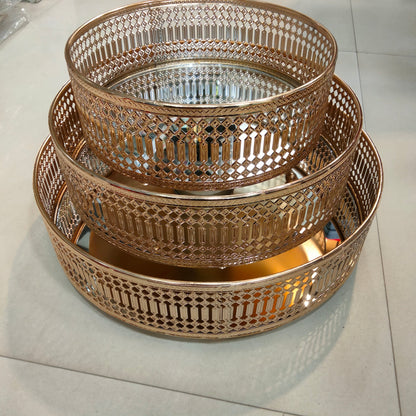 Imported Golden decoration vanity Trays