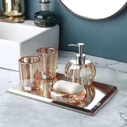 Acrylic 4Pcs Bathroom Accessories Set