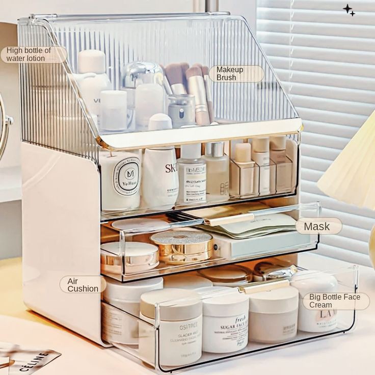 Dustproof Large Capacity Cosmetics Storage Organizer