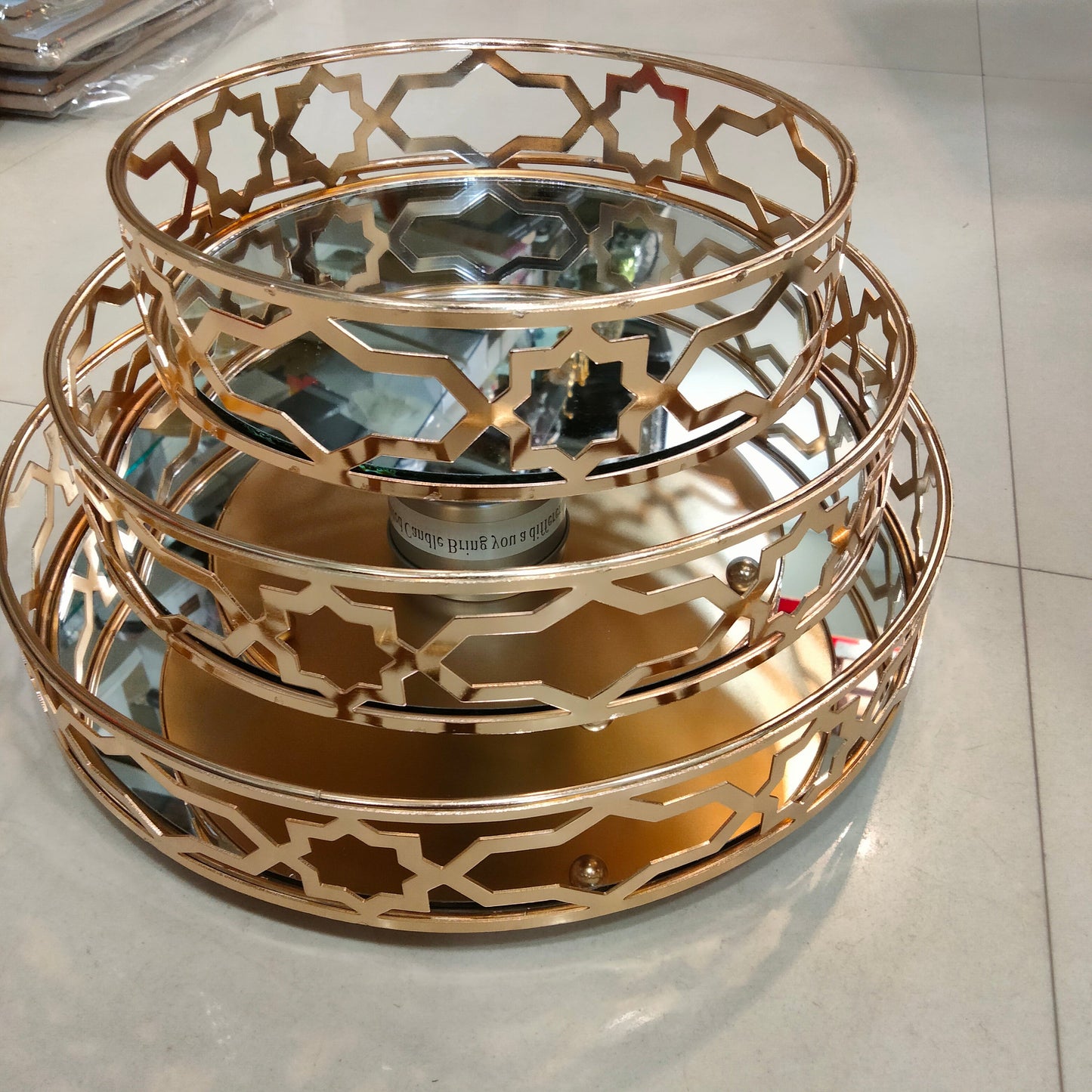 Imported Golden decoration vanity Trays