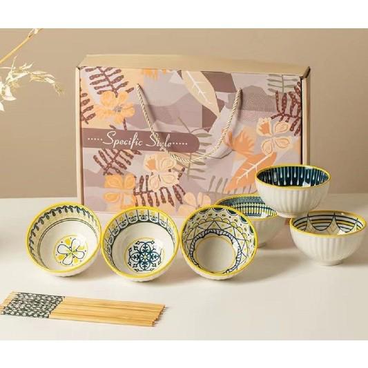 Creative Ceramic Porcelain Bowl Set (Box Packing)