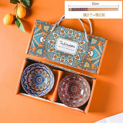 Creative Ceramic Porcelain Bowl Set (Box Packing)