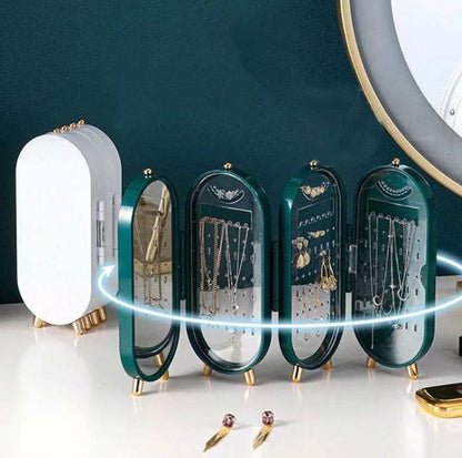 4 Grid Foldable Desktop Jewellery Organizer