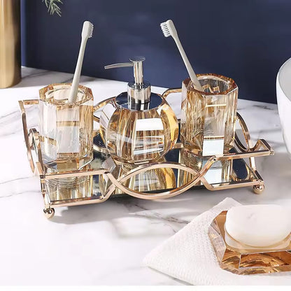 Acrylic 4Pcs Bathroom Accessories Set