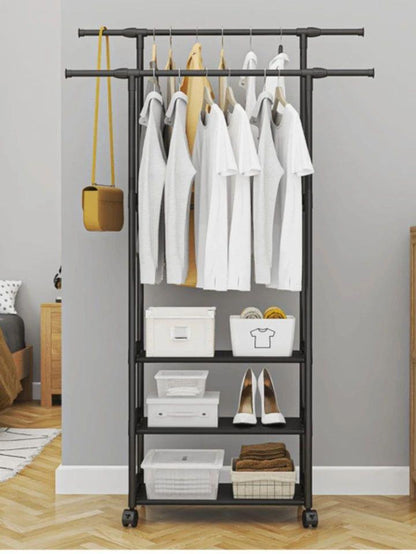 3 Layer Double Pole Rack
