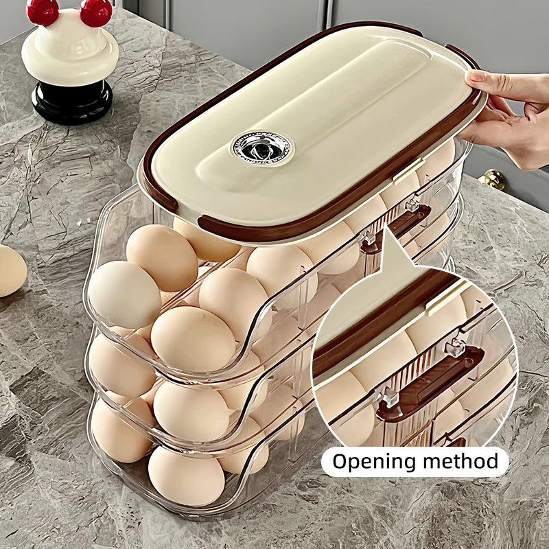 Transparent Automatic Rolling Egg Container