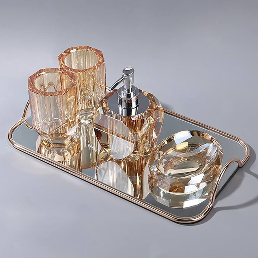 Acrylic 4Pcs Bathroom Accessories Set