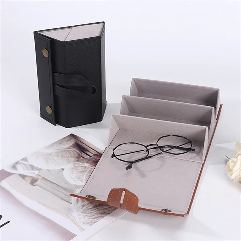 Sunglasses Organizer 4 Slots Travel Glasses Case