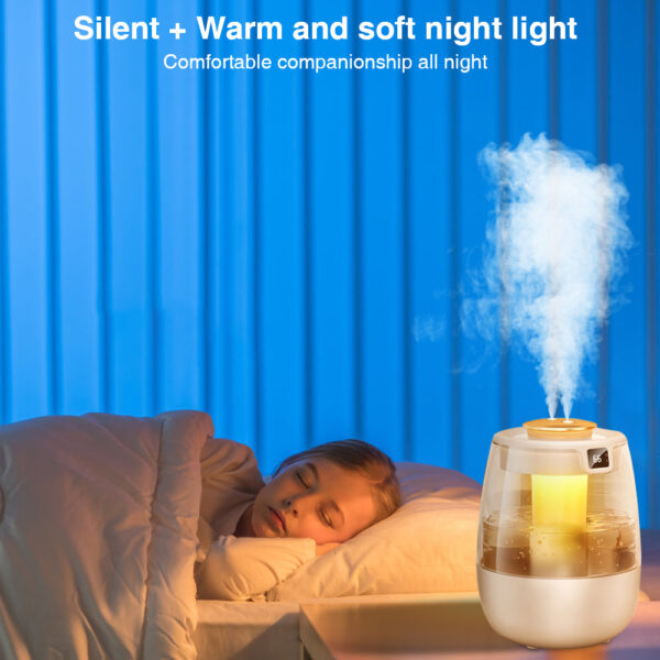 USB Dual Nozzle Silent Digital Humidifier - Image 6