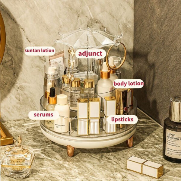 360 Rotating Desktop Make Up Holder Display Stand - Image 4